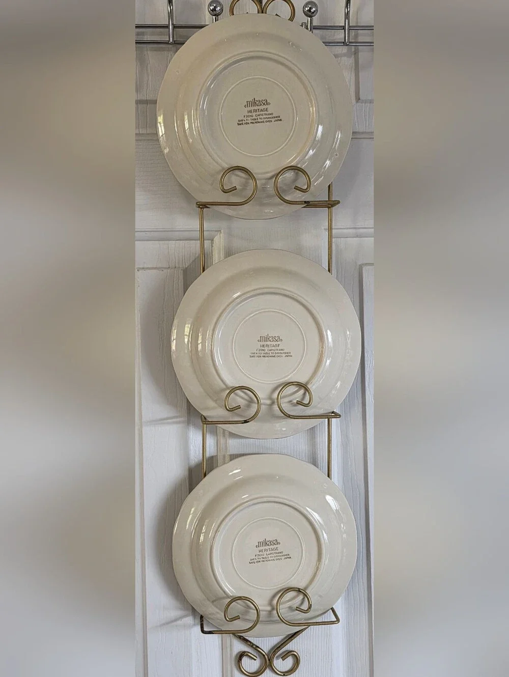 Mikasa Heritage Floral Scalloped Ceramic Dinner Plate Set Of 6
